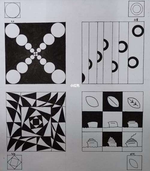 【平面构成】渐变构成作业分享_文化_绘画