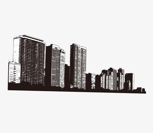 关键词 : 建筑,高楼大厦,黑白,剪影