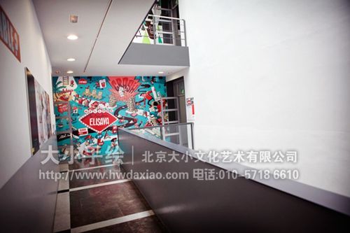 街道创意墙绘 外墙壁画 卡通彩绘 走廊壁画 森林 丰富 校园手绘墙