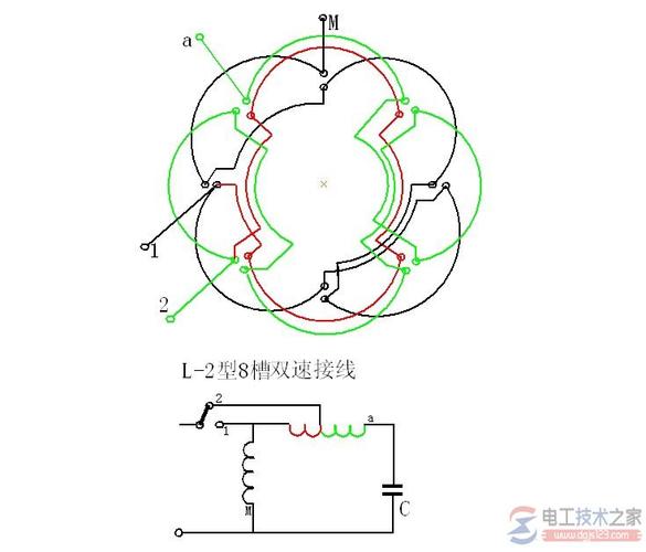 单相调速电机绕组接线图图例说明