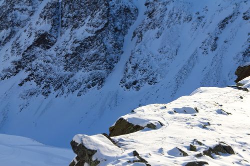 冬天,山,高山,晴天