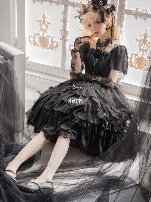 暗黑哥特风lolita裙安利丨早春新品_lolita_洋装_穿搭