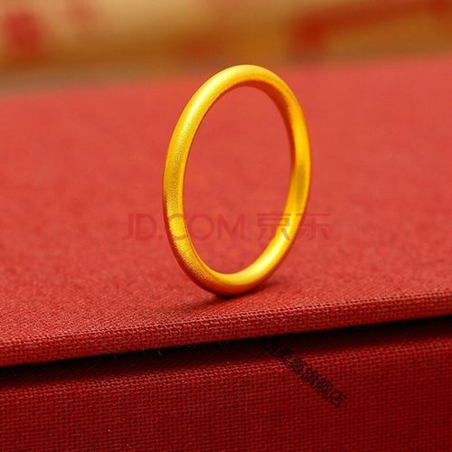 传承黄金戒指999足金三生三世小细圈女款纯金食指戒素圈指环生日礼物