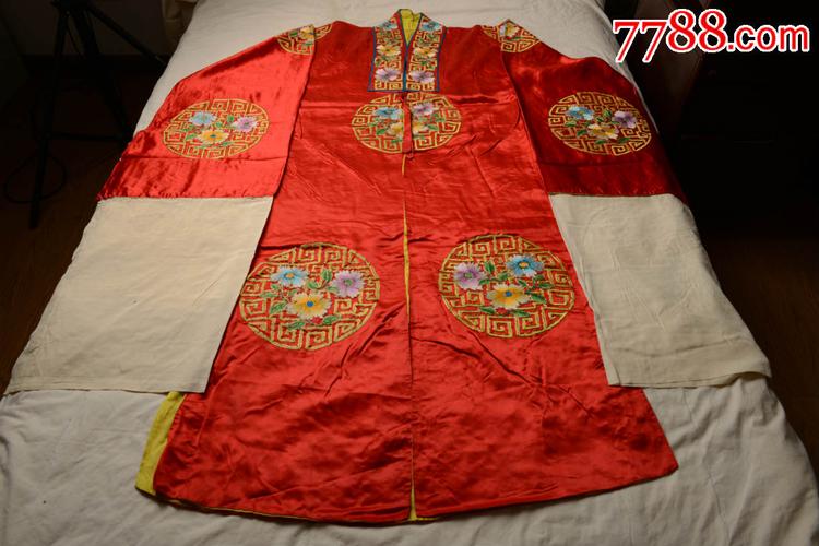 真丝手绣新郎官洞房服红官衣青年官帔