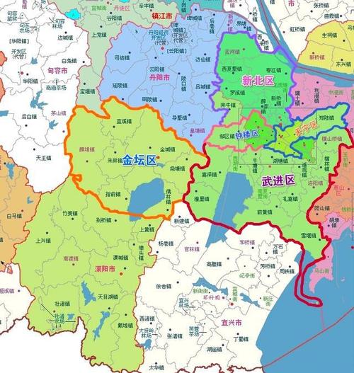 常州市金坛区地图赏析