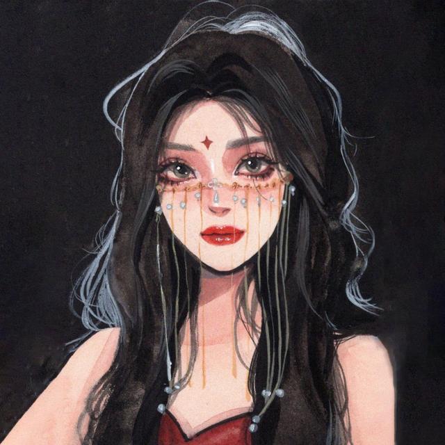 好看的手绘头像,只要我把自己吃圆,没人能把我看扁