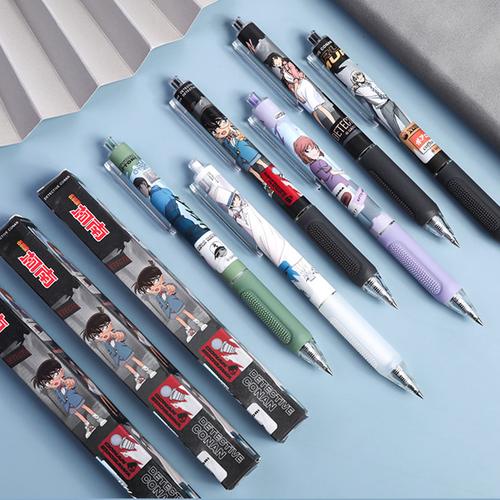 晨光名侦探柯南联名限定盲盒笔学生用按动中性笔05黑笔ins日系签字笔