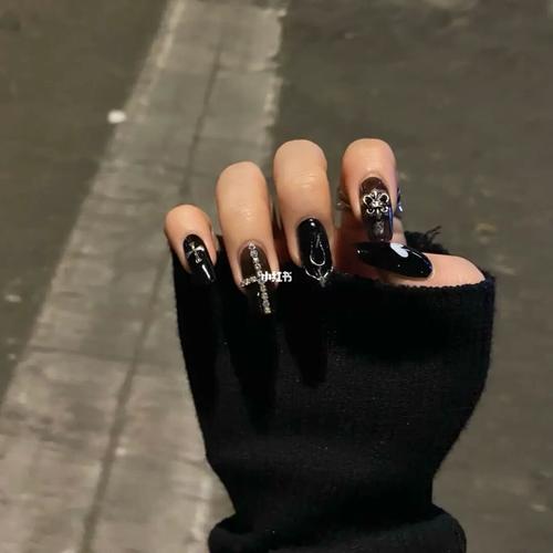 黑色暗黑美甲/甜酷|后面有清晰图04_美甲_美妆_美甲