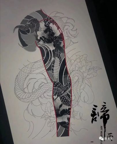 纹身手稿 花臂纹身 传统花臂 花臂素材