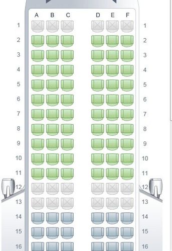 空客320座位图,哪个舒服