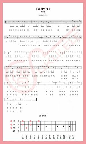 《告白气球》尤克里里指弹曲