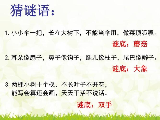 部编一年级语文下册4.猜字谜ppt