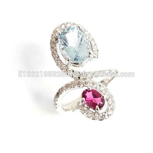 18k white gold ring with ruby stone 0.