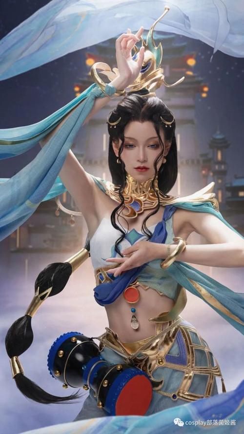 cos王者荣耀遇见胡旋貂蝉cos正片故人面具