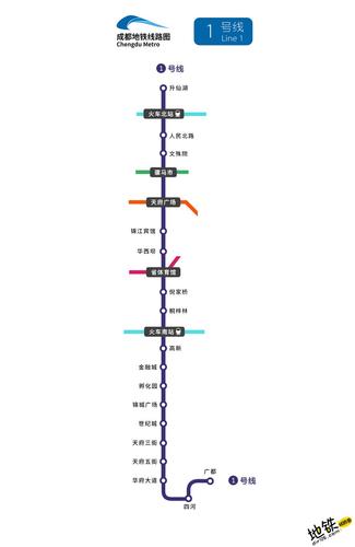 成都地铁1号线线路图运营时间票价站点查询下载