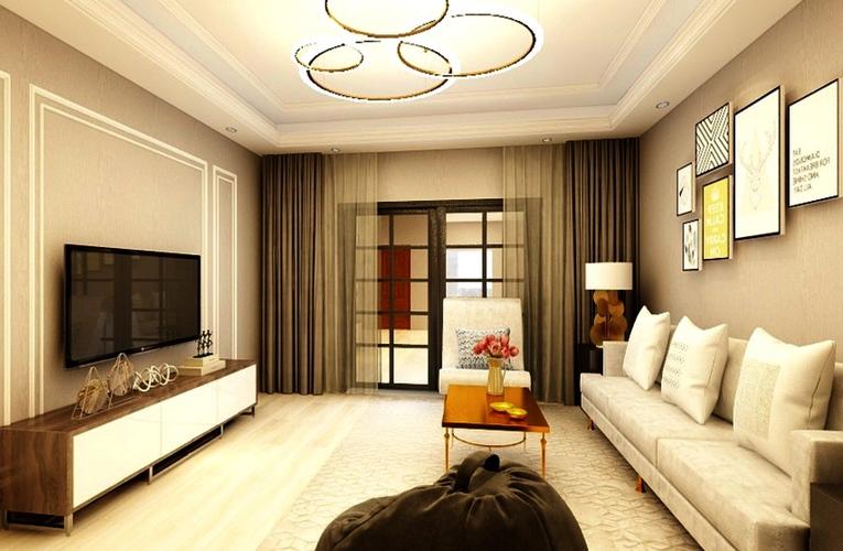 写在前面 这是一套现代简约风格效果装修案例,大致以暖色调为主,利用