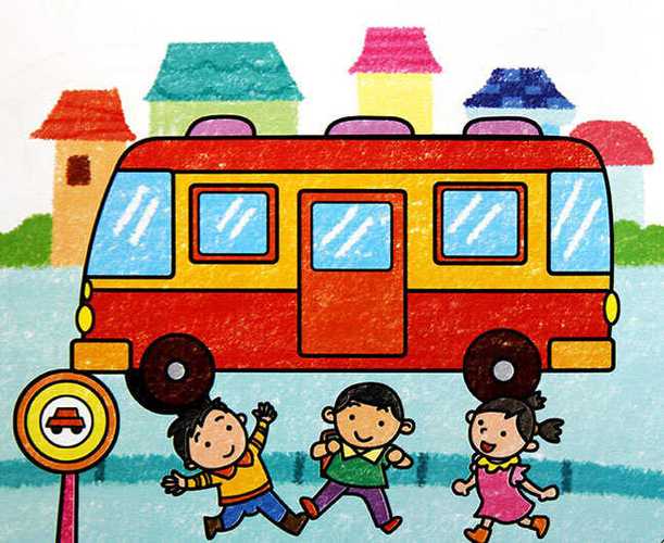 幼儿油画棒绘画作品图片