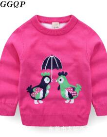 ggqp长今家甜美装中大童女童装毛衣套头针织线衣上衣爆棉 双鸡玫红