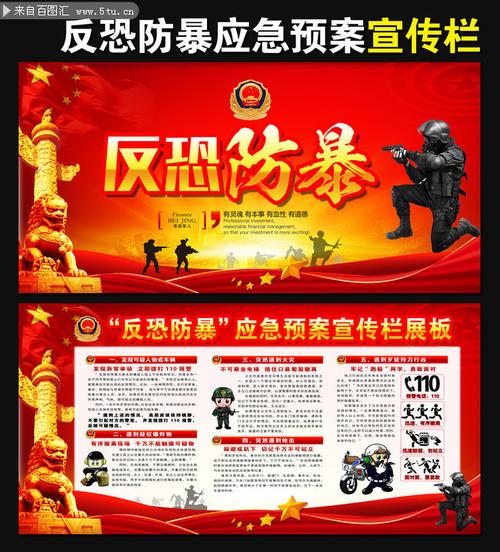 反恐防暴应急预案展板下载