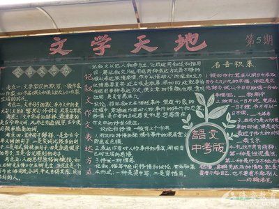 中学语文教研组黑板报 语文黑板报图片大全