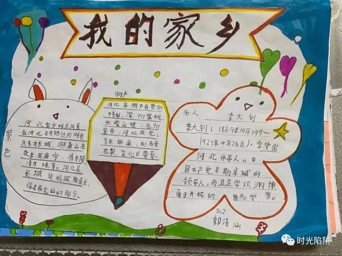 《我的家乡在这里》手抄报