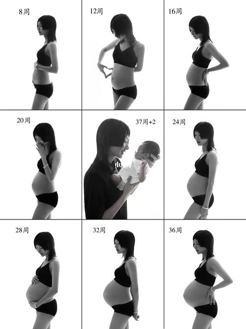 历时10个月记录孕期肚子的变化,自拍孕妇照_孕期_自拍