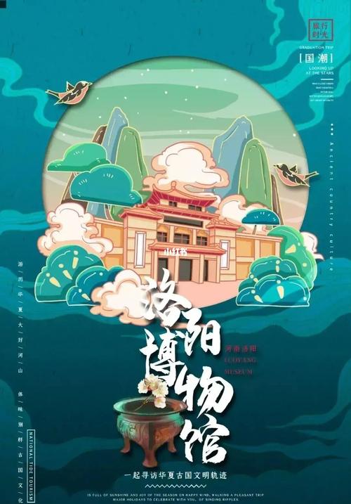 国潮城市景点插画psd源文件分享_国潮_插画_景点_人文