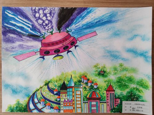 解放小学科幻画作品展
