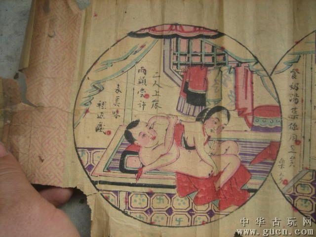 民国出嫁压箱底老宫图彩绘画8副图古文化研究收藏