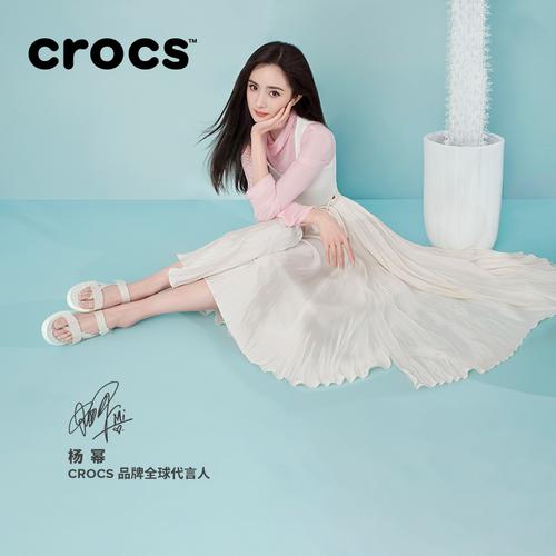 杨幂同款crocs女凉鞋2021秋季特萝莉半透明平底休闲鞋207173
