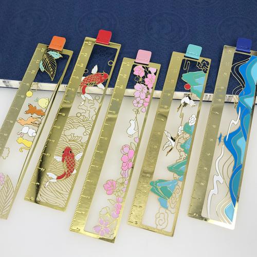 故宫博物院金属镂空书签直尺子文艺创意礼品送同学生日礼物中国风