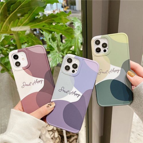 苹果12pro max手机壳,苹果12pro max充电器 ins拼色莫兰迪iphone12pro/max苹果11手机壳xr硅胶x磨砂xs女8plus