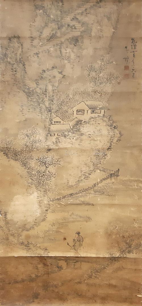 书画艺拍黄慎 山水