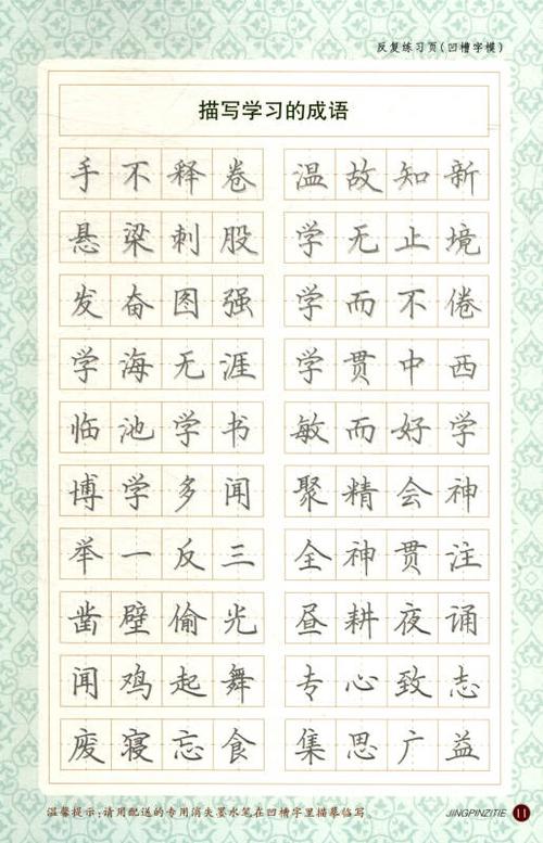 中华练字王:常用成语楷书字帖