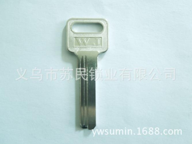 厂家直销 防盗门钥匙胚 电柄新万嘉钥匙胚 短钥匙胚