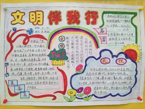 小学生文明用语的手抄报 小学生文明手抄报