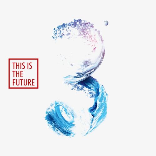 wordart 3, digital, arabic numbers, three png image and clipart