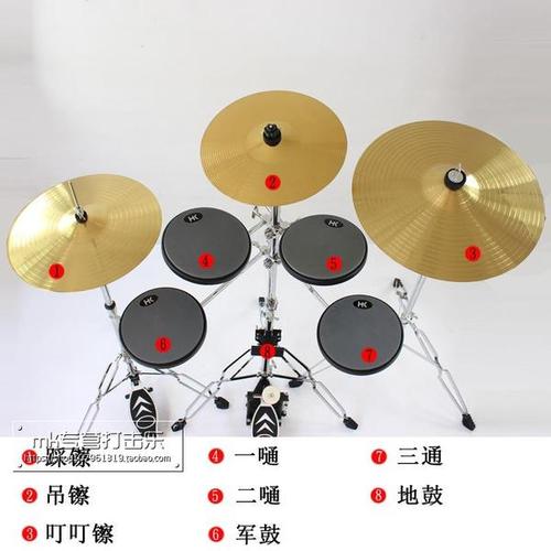 [美佳乐器店] 哑鼓套装架子鼓五鼓组哑鼓垫练习器爵士鼓打击板踩镲底