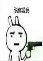 拿枪指着说你爱我表情包