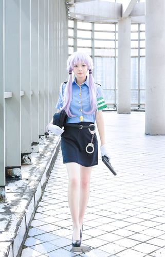 vocaloid结月缘cos 萌上天的少女警察
