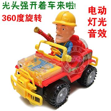 电动玩具光头开吉普车越野车灯饰音乐万向