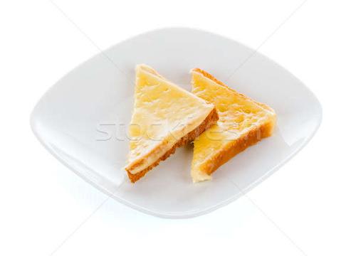 祝酒    面包    白 / bread toast with cheese on white plate