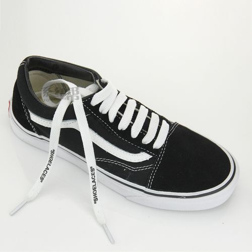 单面印花字母英文字样 shoelaces white off 鞋带定制