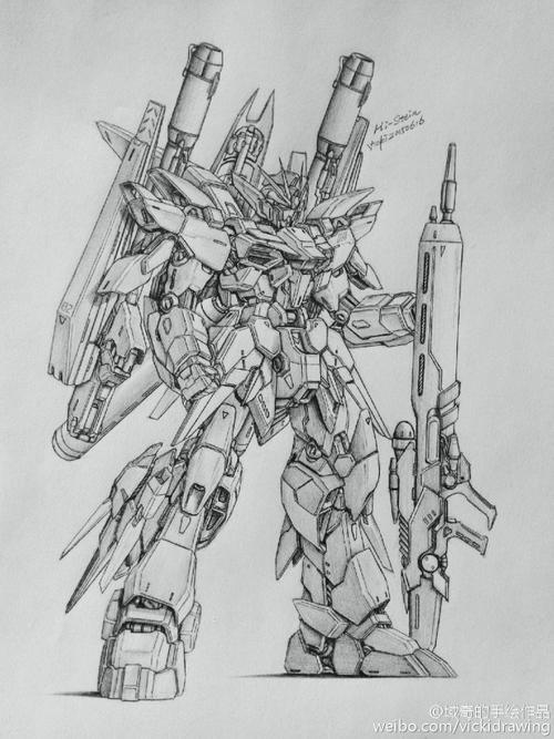 高达机器人简笔画画法 简笔画图片大全-蒲城教育文学网