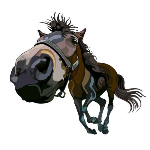 可爱的马头可爱的大头马