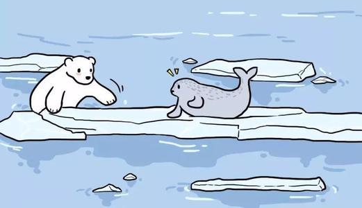 融化的海面简笔画