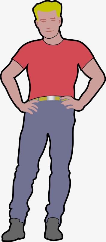 叉腰的男人