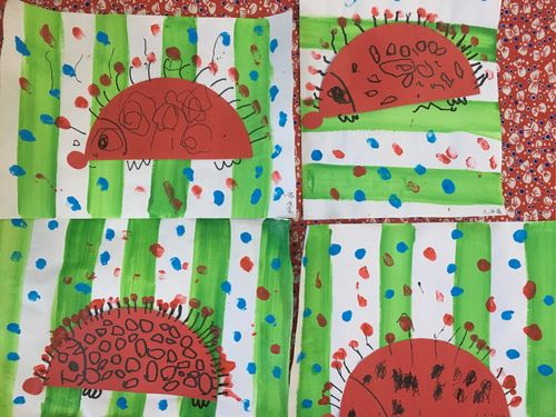 优尼克幼稚园小班创意美术课—小刺猬