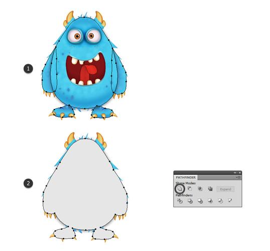 如何在ai中创建糖果怪物