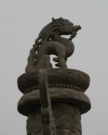 华表上的动物!这个也是龙哦.叫蹲龙!